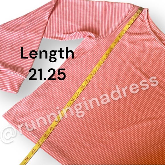 NWOT Free People Outside The Lines Stripped Long Sleeve Lounge Top Pink Medium - Picture 8 of 11